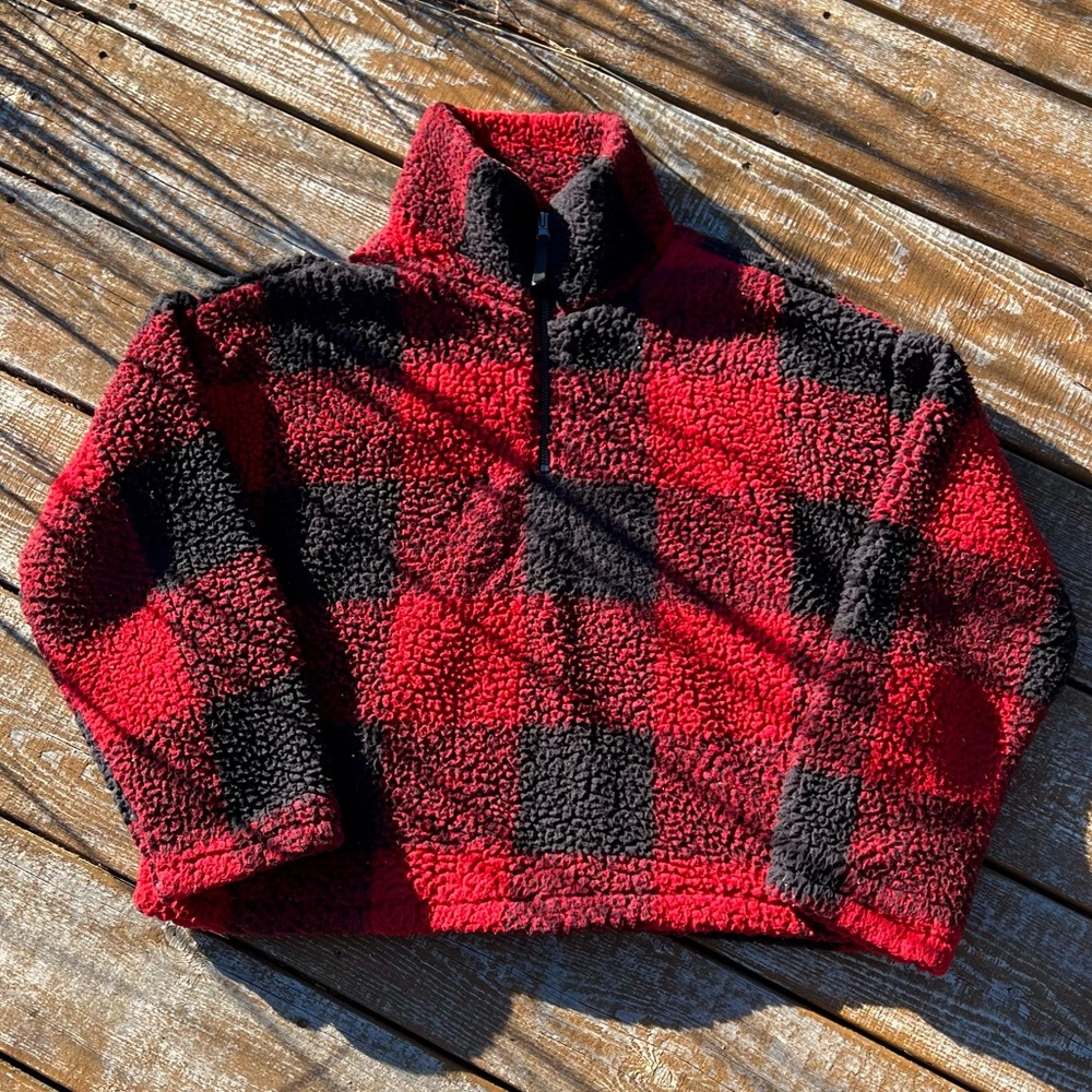 Thread + Supply Buffalo Plaid Fleece Pullover